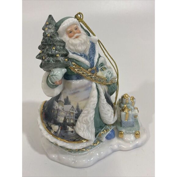 Bradford Thomas Kinkade Spirit Of The Holidays Bone China Christmas Ornament - Picture 2 of 8